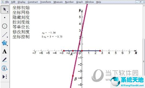 几何画板怎么用点的轨迹法绘制一次函数 制作方法介绍