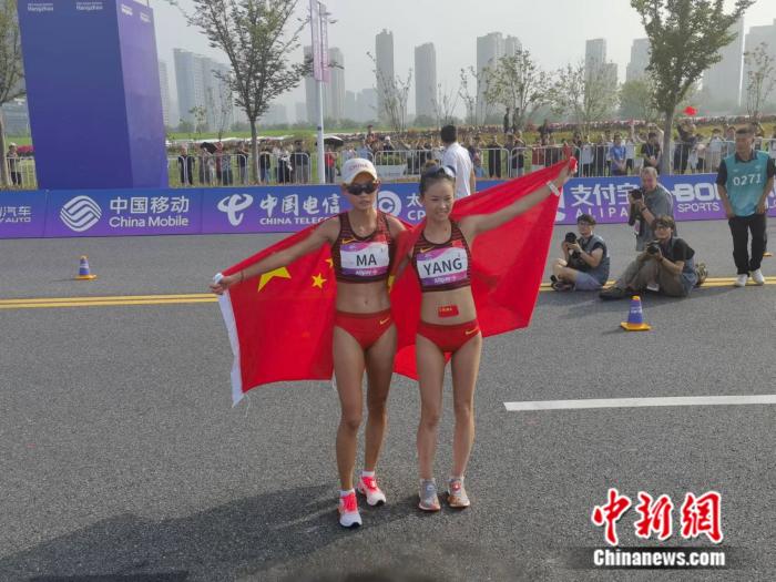 女子20公里竞走决赛 杨家玉蝉联亚运冠军