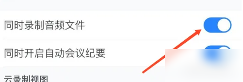 腾讯会议怎么设置同时录制音频文件