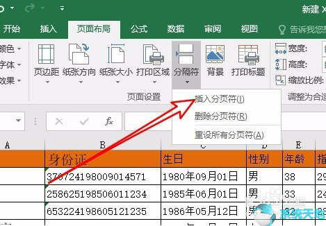 excel分页符怎么加入(excel分页符怎么插)